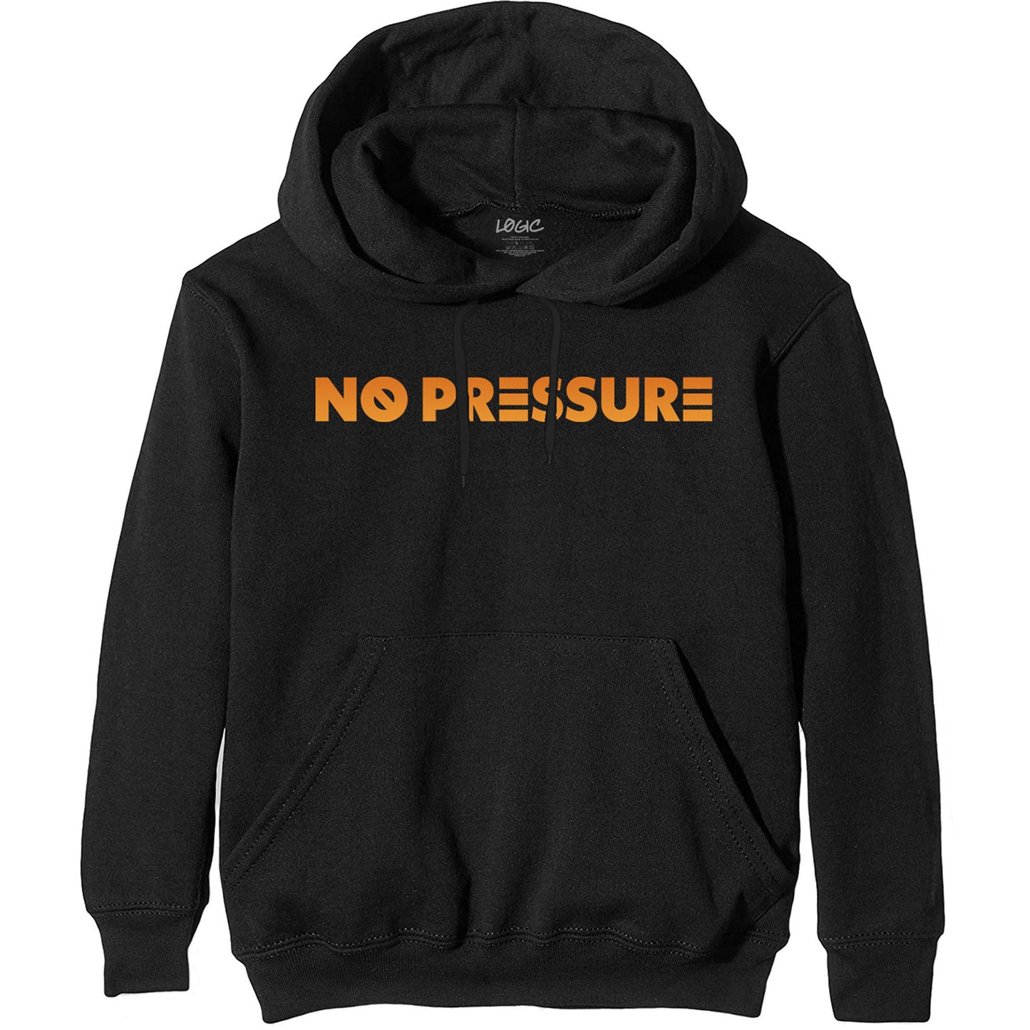Black - Front - Logic Unisex Adult No Pressure Gradient Back Print Hoodie