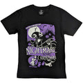 Black - Front - Nightmare Before Christmas Unisex Adult Welcome To Halloween Town Cotton T-Shirt
