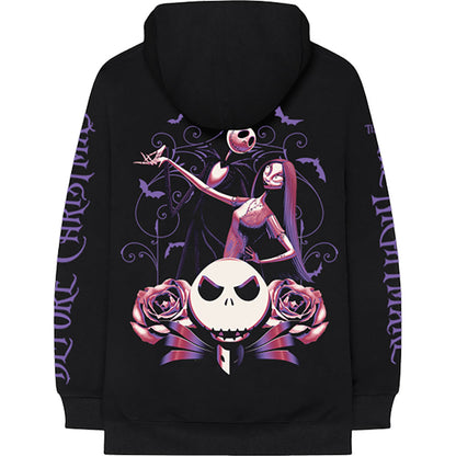 Black - Back - Nightmare Before Christmas Unisex Adult Jumbo Back & Sleeve Print Pullover Hoodie