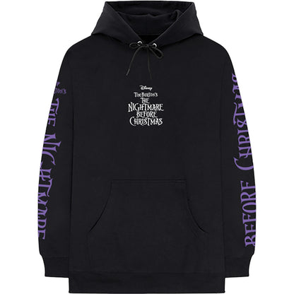 Black - Front - Nightmare Before Christmas Unisex Adult Jumbo Back & Sleeve Print Pullover Hoodie