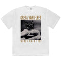 White - Front - Greta Van Fleet Unisex Adult World Tour 2022 Butterfly Cotton T-Shirt