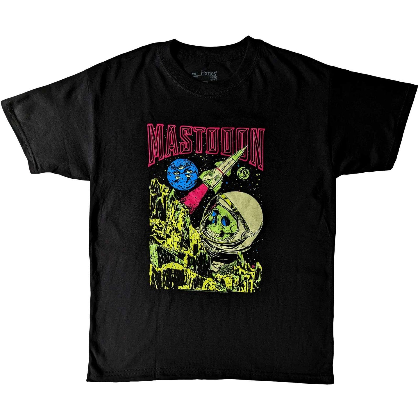 Black - Front - Mastodon Childrens-Kids Space Colorization Cotton T-Shirt