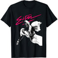 Black - Front - Elton John Unisex Adult Brush Cotton Back Print T-Shirt