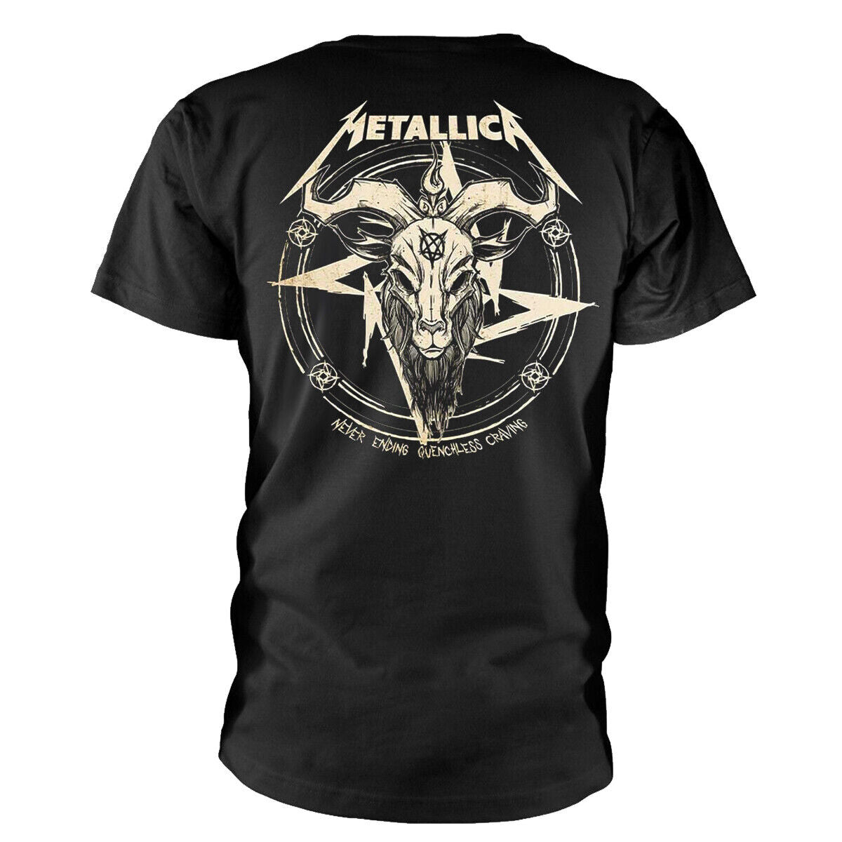 Black - Back - Metallica Unisex Adult Darkness Son Back Print Cotton T-Shirt
