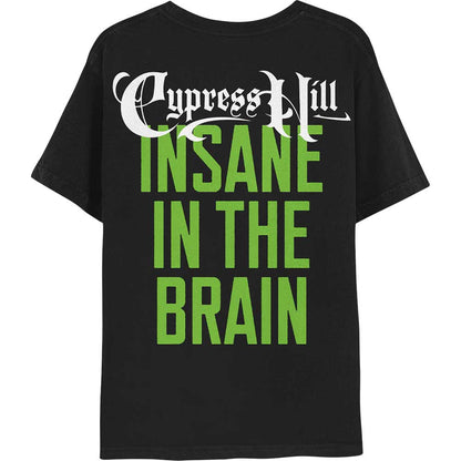 Black - Back - Cypress Hill Unisex Adult Insane In The Brain Back Print Cotton T-Shirt