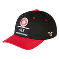 Black-Red - Back - Tokyo Time Unisex Adult AX Olimpia Milano Baseball Cap