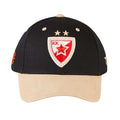 Black-Gold - Front - Tokyo Time Unisex Adult Crvena Zvezda Mts Belgrade Baseball Cap