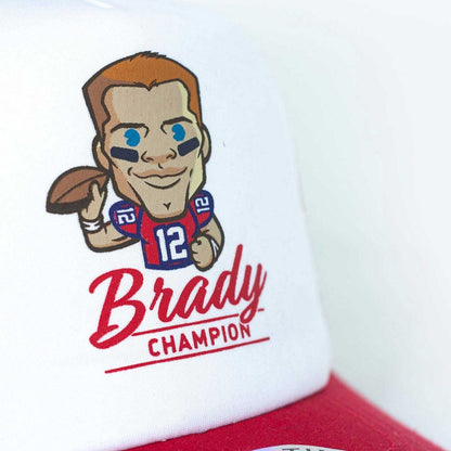 White-Red - Lifestyle - Tokyo Time Unisex Adult Tom Brady NFLPA Mesh Back Baseball Cap