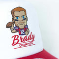 White-Red - Lifestyle - Tokyo Time Unisex Adult Tom Brady NFLPA Mesh Back Baseball Cap