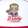 White-Red - Pack Shot - Tokyo Time Unisex Adult Tom Brady NFLPA Mesh Back Baseball Cap