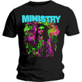 Black - Front - Ministry Unisex Adult Trippy Al Back Print Cotton T-Shirt