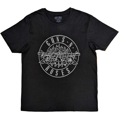 Black-White - Front - Guns N Roses Unisex Adult Classic Bullet Cotton T-Shirt