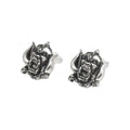 Silver - Back - Motorhead War Pig Stud Earrings