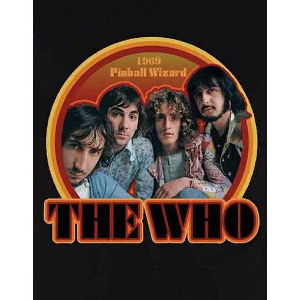 Black - Side - The Who Unisex Adult 1969 Pinball Wizard Cotton T-Shirt