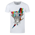 White - Front - David Bowie Unisex Adult Holographic Bolt T-Shirt