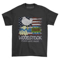 Heather Grey - Front - Woodstock Unisex Adult Flag Heather T-Shirt