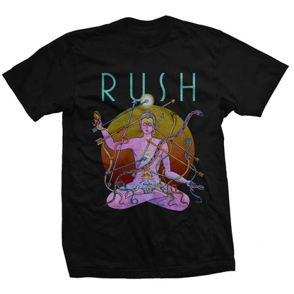 Black - Front - Rush Unisex Adult Snakes & Arrows Tour 2007 T-Shirt