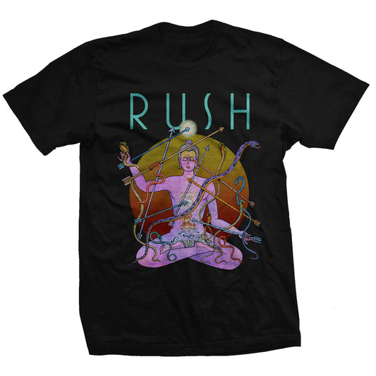 Black - Front - Rush Unisex Adult Snakes & Arrows Tour 2007 T-Shirt