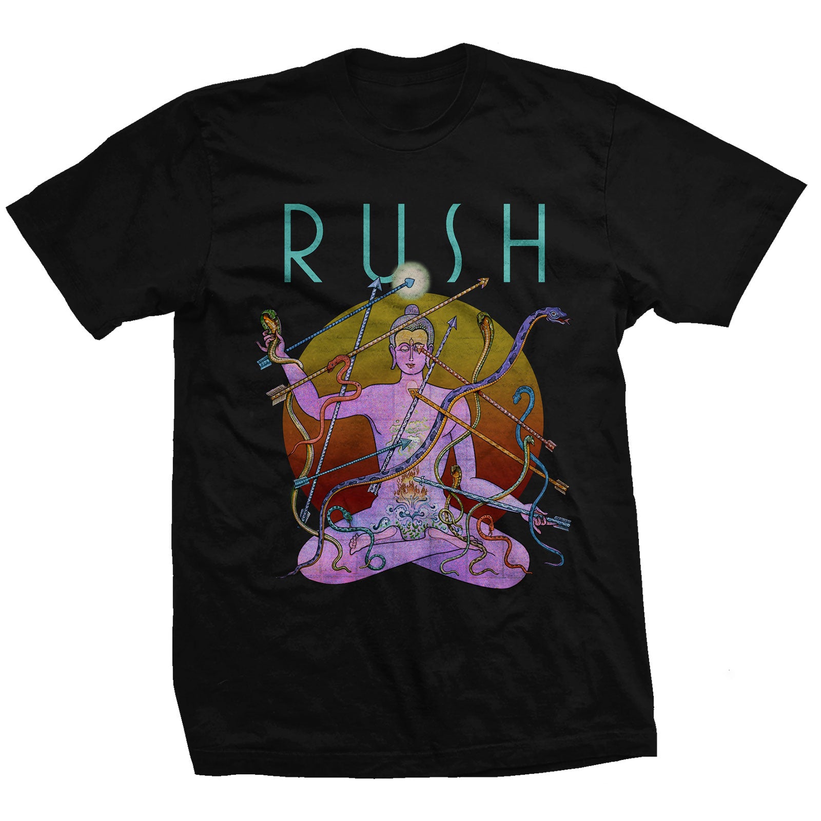 Black - Front - Rush Unisex Adult Snakes & Arrows Tour 2007 T-Shirt