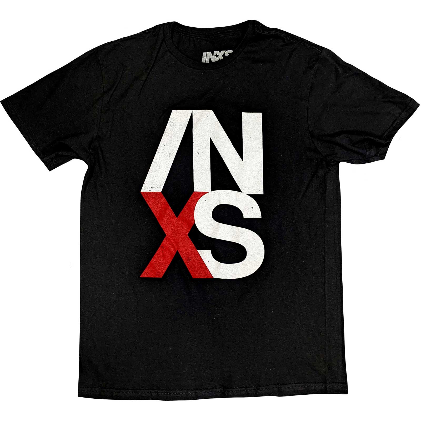 Black - Front - INXS Unisex Adult US Tour Back Print T-Shirt