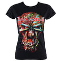 Black - Front - Iron Maiden Womens-Ladies Final Frontier Skinny T-Shirt