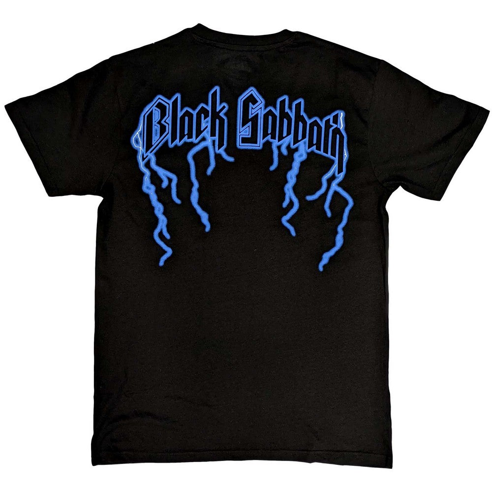 Black - Back - Black Sabbath Unisex Adult Lightning Henry T-Shirt