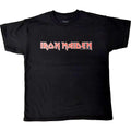 Black - Front - Iron Maiden Childrens-Kids Logo T-Shirt