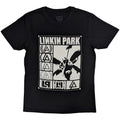 Black - Front - Linkin Park Unisex Adult Rectangle Logo T-Shirt