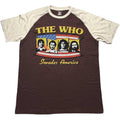 Brown-Natural - Front - The Who Unisex Adult Invades America Raglan T-Shirt