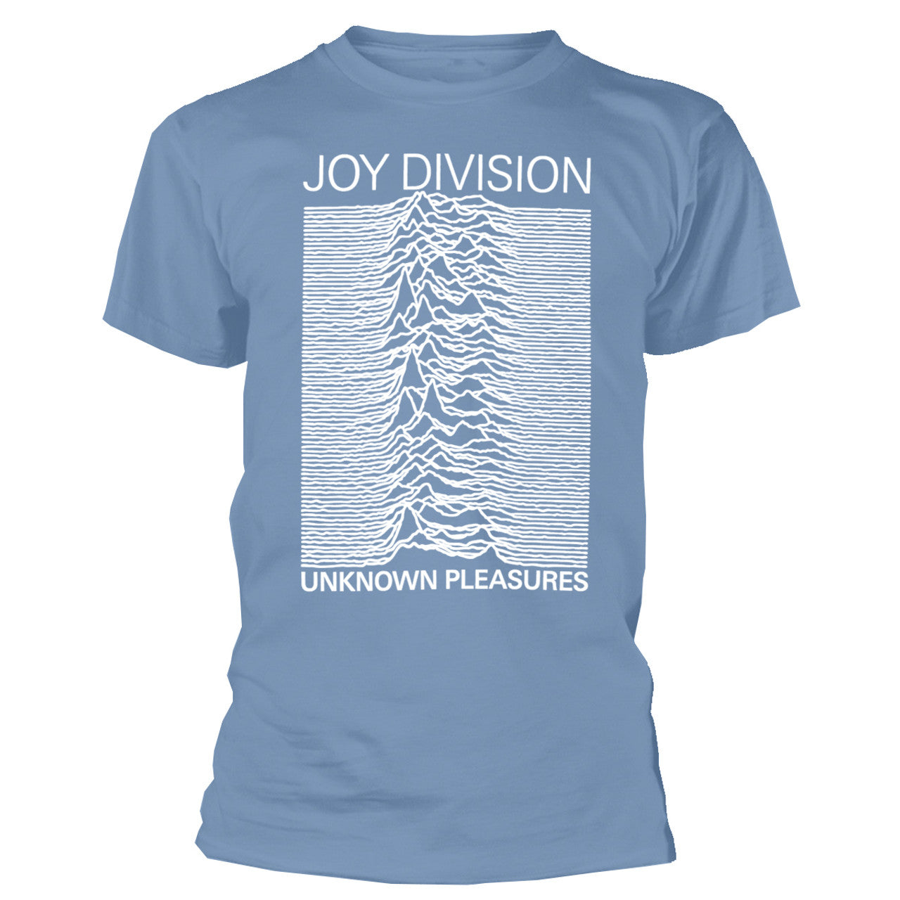 Light Blue-White - Front - Joy Division Unisex Adult Unknown Pleasures T-Shirt