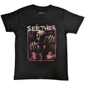 Black - Front - Seether Unisex Adult Beat Down T-Shirt