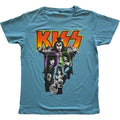 Blue - Front - Kiss Unisex Adult Neon Cotton T-Shirt