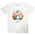 White - Front - Queen Unisex Adult Snowflake Crest T-Shirt