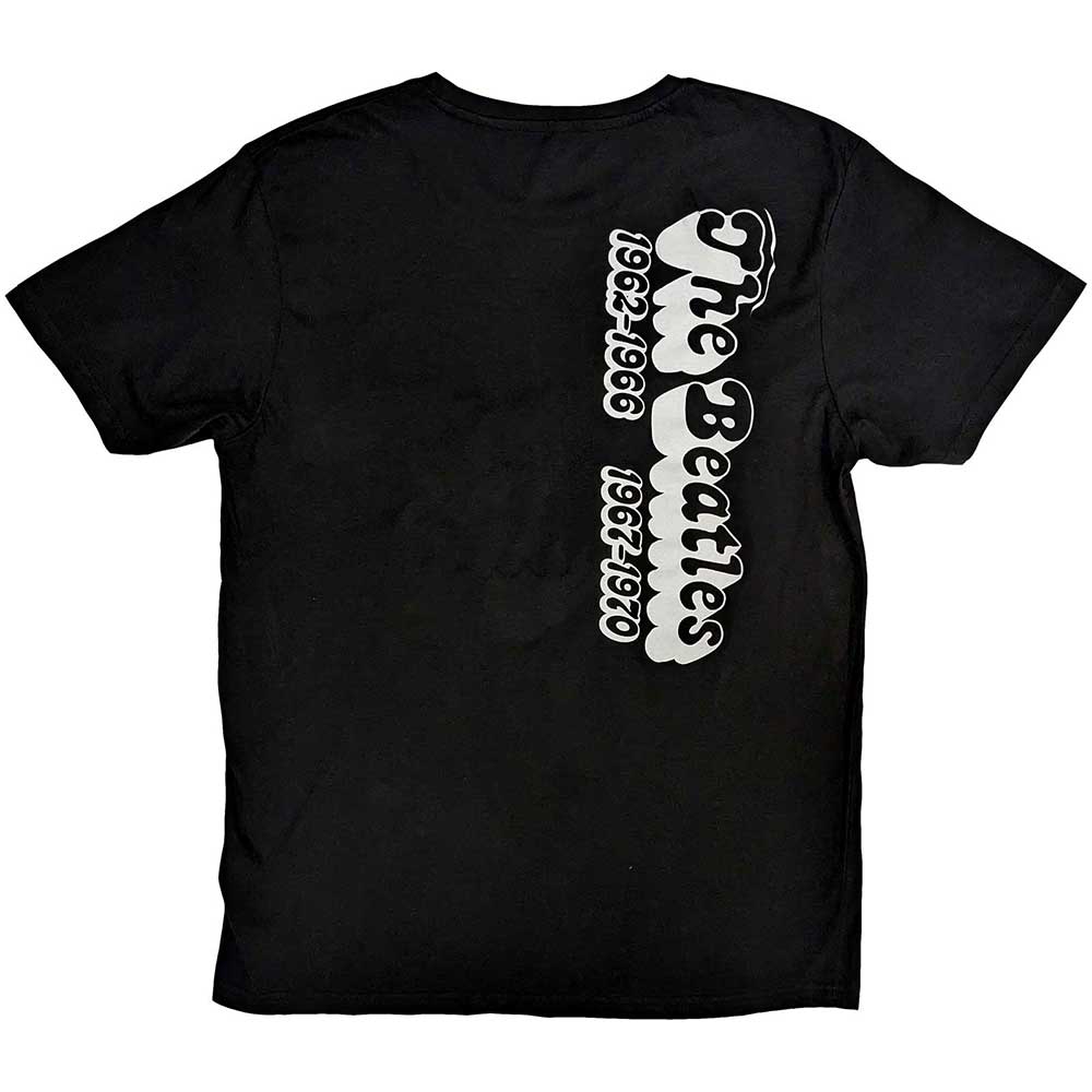 Black - Back - The Beatles Unisex Adult 70s Logo T-Shirt