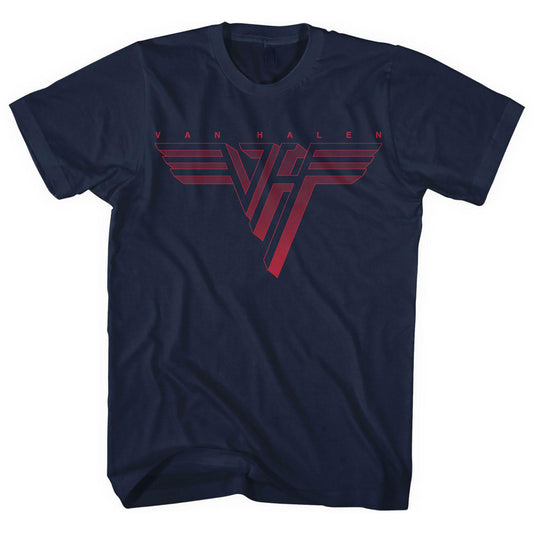 Navy Blue - Front - Van Halen Unisex Adult Logo Classic T-Shirt