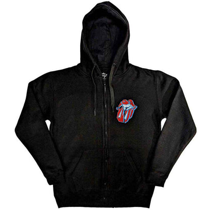 Black - Front - The Rolling Stones Unisex Adult Hackney Diamonds Stars Pullover Full Zip Hoodie
