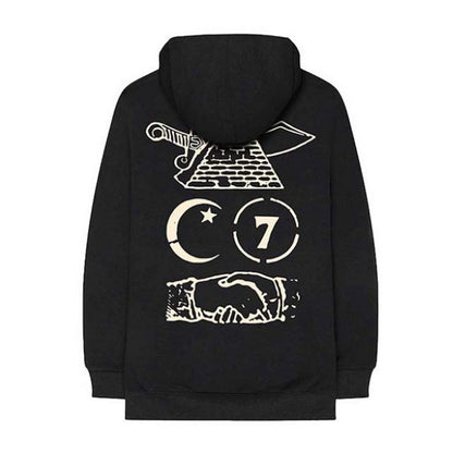 Black-White - Back - Nas Unisex Adult Symbols Hoodie