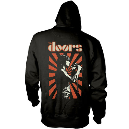 Black - Back - The Doors Unisex Adult Lizard King Back Print Full Zip Hoodie
