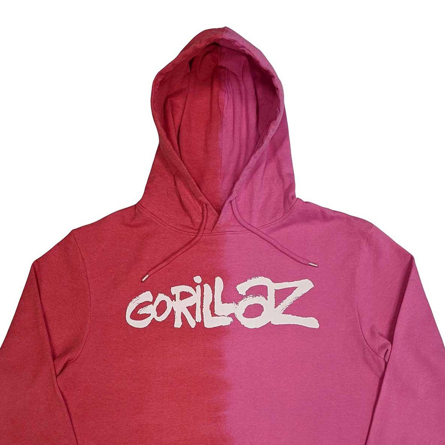 Red - Back - Gorillaz Unisex Adult Two Tone Logo Pullover Hoodie