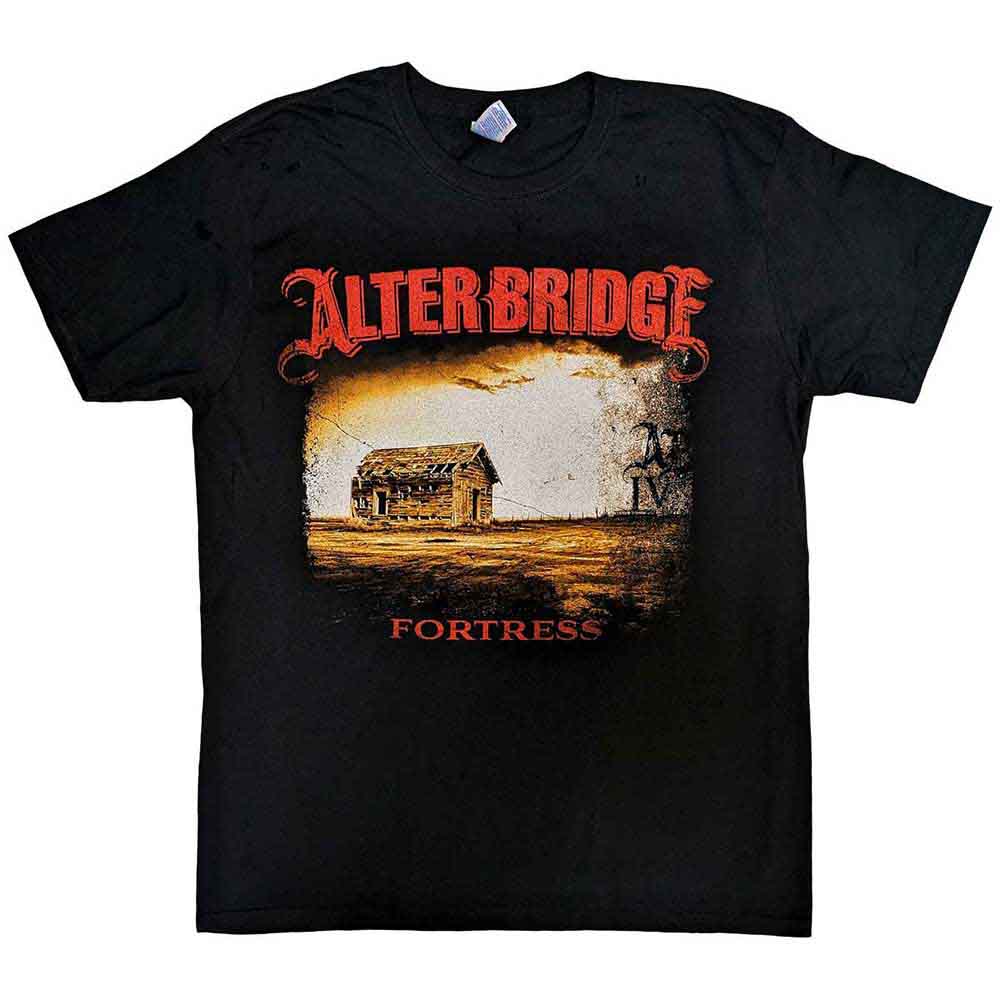 Black - Front - Alter Bridge Unisex Adult Fortress 2014 Tour Dates T-Shirt