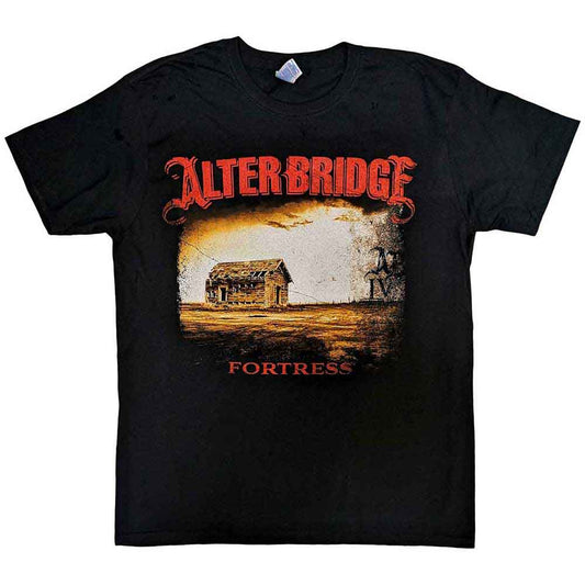 Black - Front - Alter Bridge Unisex Adult Fortress 2014 Tour Dates T-Shirt