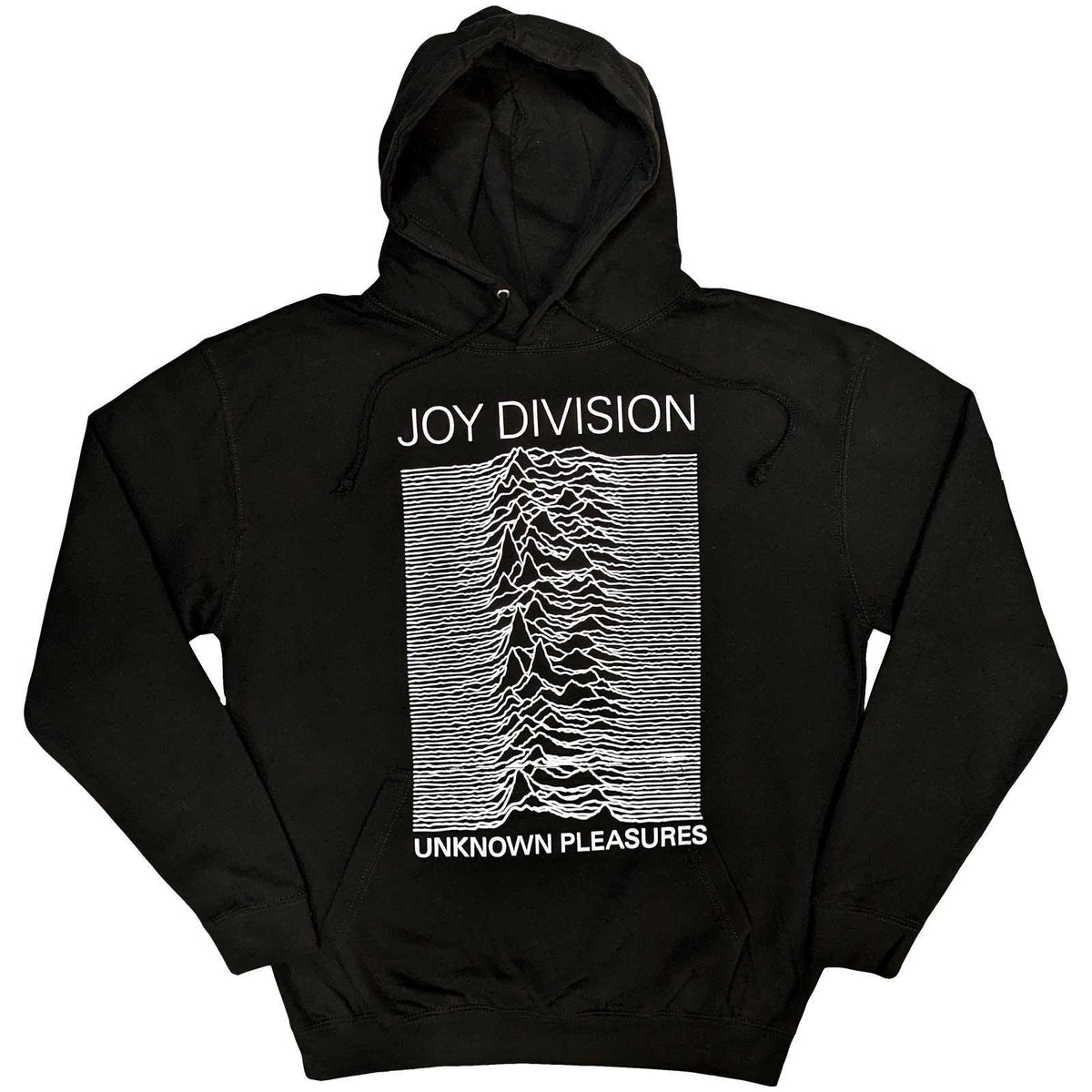Black - Front - Joy Division Unisex Adult Unknown Pleasures Hoodie