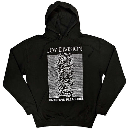 Black - Front - Joy Division Unisex Adult Unknown Pleasures Hoodie