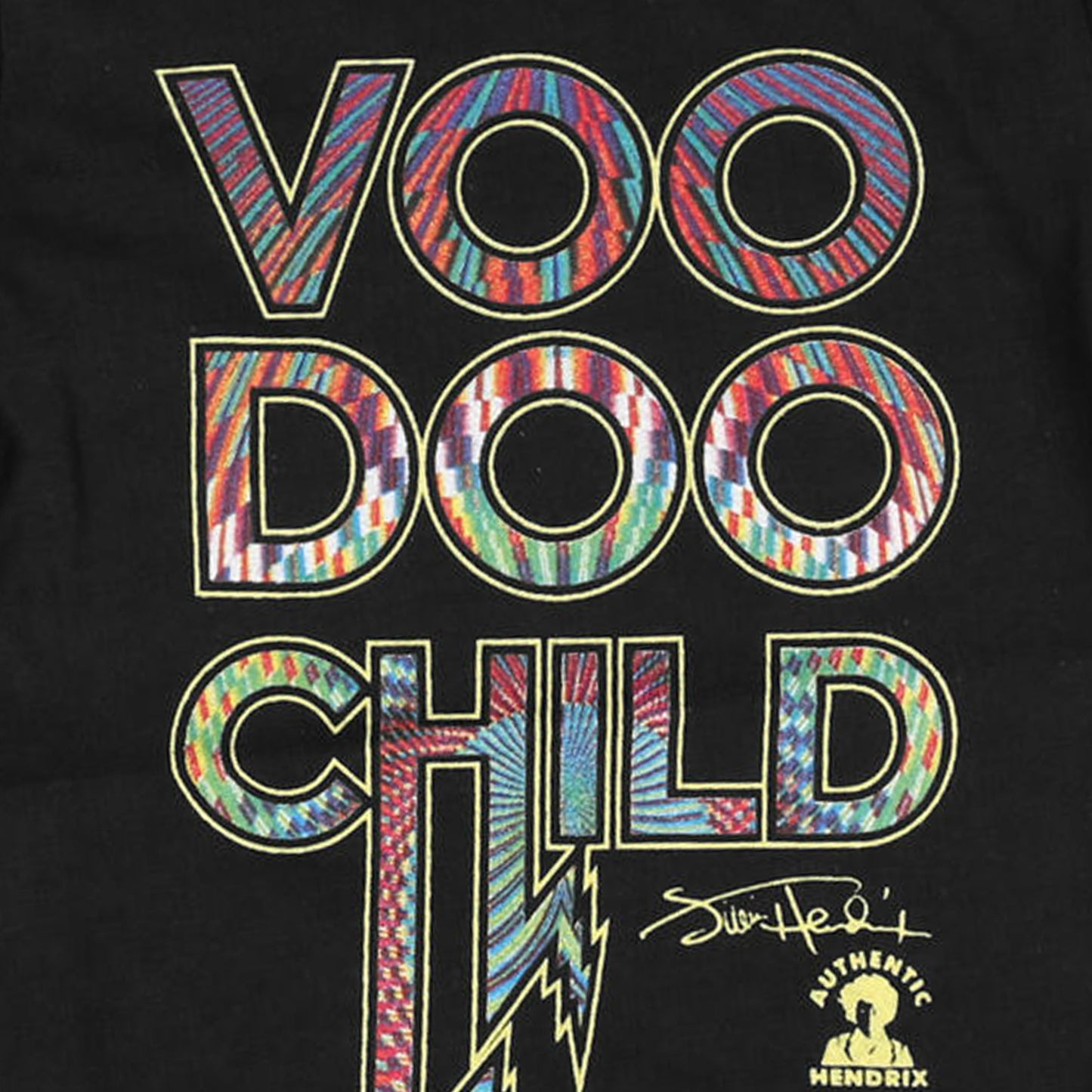 Black - Back - Jimi Hendrix Baby Voodoo Child Babygrow