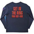 Navy Blue - Back - Guns N Roses Unisex Adult Get In The Ring Tour 1991-1992 Long-Sleeved T-Shirt