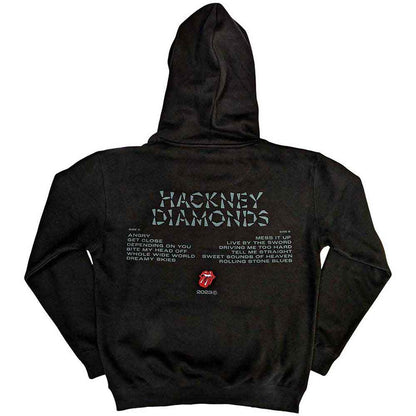 Black - Back - The Rolling Stones Unisex Adult Hackney Diamonds Glass Logo Hoodie