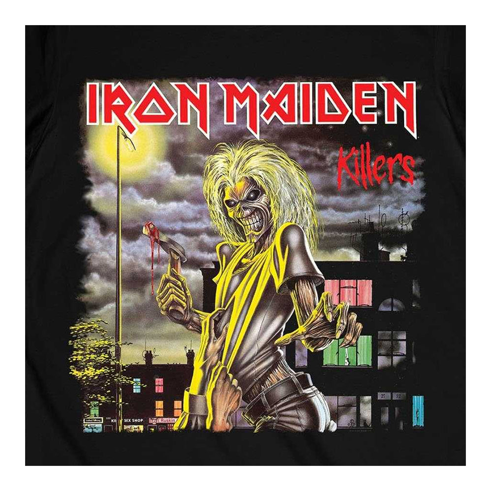 Black - Side - Iron Maiden Unisex Adult Killers Cover T-Shirt