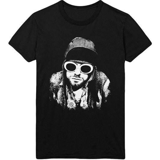 Black - Front - Kurt Cobain Unisex Adult Photograph Cotton T-Shirt