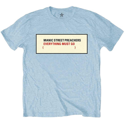 Blue - Front - Manic Street Preachers Unisex Adult Everything Must Go Cotton T-Shirt