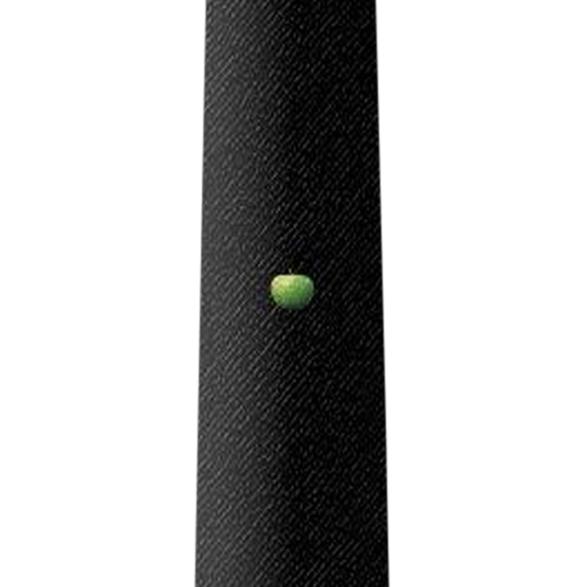Black - Back - The Beatles Unisex Adult Apple Silk Logo Skinny Tie